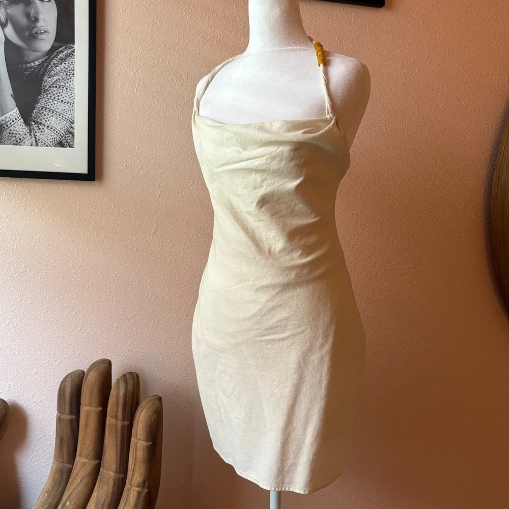 Zara Mini Beachy Bodycon Halter Dress